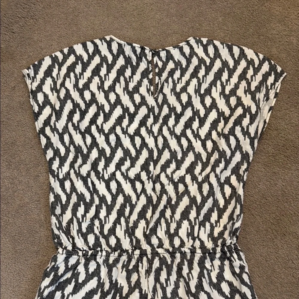J. Crew Black and White Patterned Romper